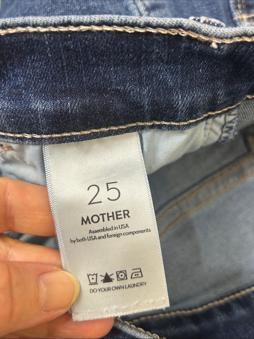 MOTHER The Hustler Ankle Fray Howdy Wash Size 25 - Picture 13 of 16